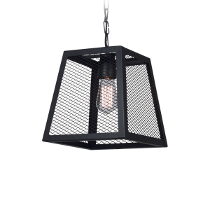 COLGANTE SJ CR6661 1 Luz , c/malla Met., 30x30, negro