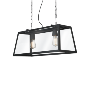 COLGANTE SJ CR6672 2 Luces , c/ Acrilico, 70x30, negro