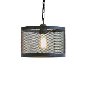 COLGANTE SJ CR6675, 1 Luz , c/malla met., Ø 30, Marron micro