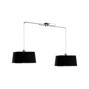 _COLGANTE MARKAS 1999/C2N, 2 luces E27, pant. negra, regulab