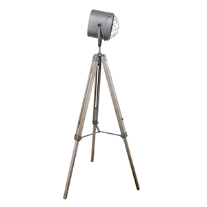 LAMPARA PIE CANDIL RUFO, 1 Luz E27 Trípode Gris