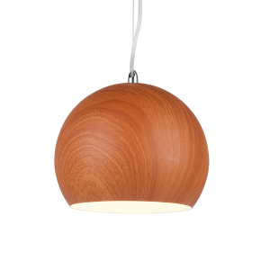 COLGANTE MARKAS M83-1B, bocha 20 Ø, Simil Madera, E27