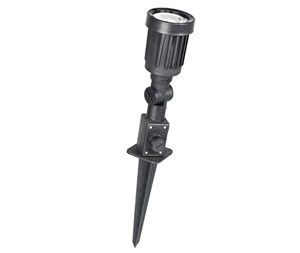 SPOT JARDIN LED, 7W p/clavar,  Luz Ambar  INTERELEC