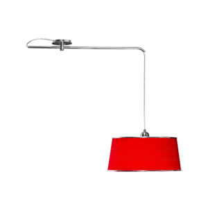 _COLGANTE MARKAS 1999/C1R, 1 luz E27, pant. roja, regulabl