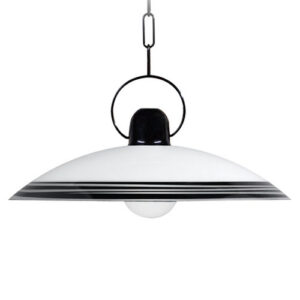 COLGANTE FERROLUX Paris, 35cm, c/aro y cadena, blanco,redond