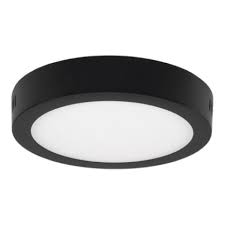 PLAFON MACROLED LED, redondo, Negro. calido, 18W,225X40mm