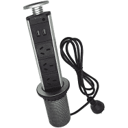 ESTACION DE CARGA TELESCOPICA POPUP-B, 3 TOMAS + 2 USB TBC