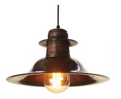 COLGANTE FERROLUX C115 Sombrero 35cm, chapa, cobreado