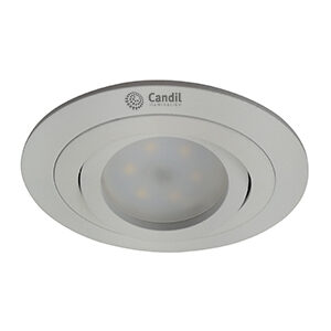 SPOT CANDIL EGU10020A, dicro red., móvil, fund.,GU10, Bco.