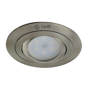 SPOT CANDIL EGU10020A, dicro red., móvil, fund.,GU10, Niquel