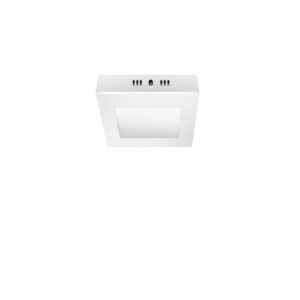 PLAFON MACROLED LED, Cuadrado, Bco. calido ,6W,bco 121x20mm