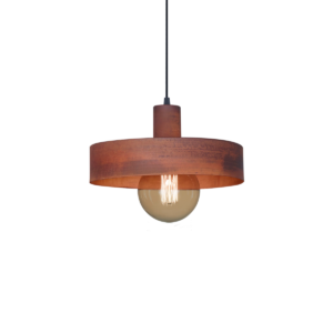 COLGANTE SJ 3002, 1 Luz , Pantalla Chapa , Ø 30, Oxidado