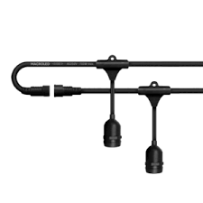 GUIRNALDA MACROLED E27, 10mt - c/20 portalamparas IP66 220V