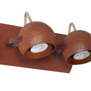 APLIQUE DON BELL 631/2 Oxido, 2 luces, esf. c/ orquilla GU10