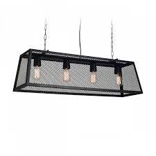 COLGANTE SJ CR6664, 4 Luces , c/malla met., 100x30, negro