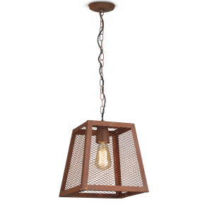 COLGANTE SJ CR6661 1 Luz , c/malla Met., 30x30, Oxido