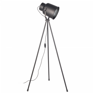 LAMPARA PIE TRIPODE TRELEW, E27 Negro Micro Tex. SAN JUSTO