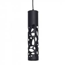 COLGANTE FERROLUX TUBO 4, 1 Luz GU10 Ø63xH:300mm Negro Text.