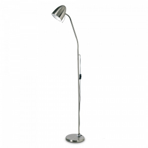 LAMPARA PIE DABOR FOCUS-P, E27 campana ovoide ø13cm CROMO