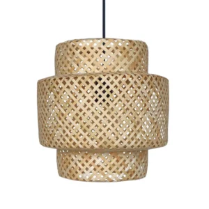 COLGANTE GRASS 50×50 1 Luz E27 BAMBU NATURAL
